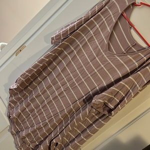 Torrid super soft purple and white blouse.